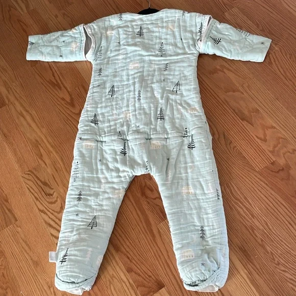 Kids One Piece in Light Blue with Forest Print - Picture 5 of 8